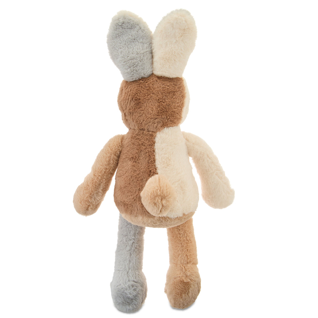 Large Color Block Bunny Plush, Tan Multicolor, 23", Easter by Way To Celebrate