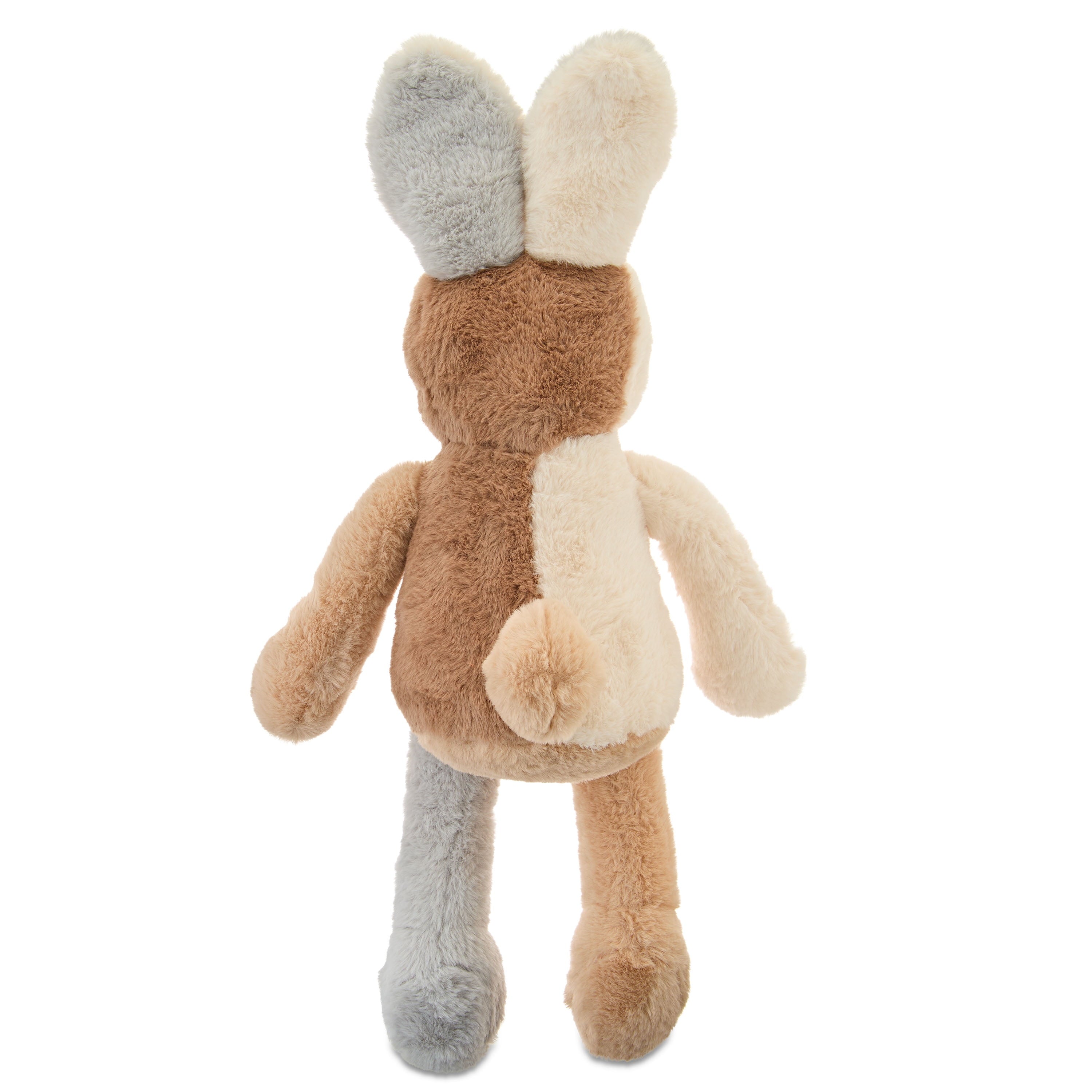 Large Color Block Bunny Plush, Tan Multicolor, 23", Easter by Way To Celebrate