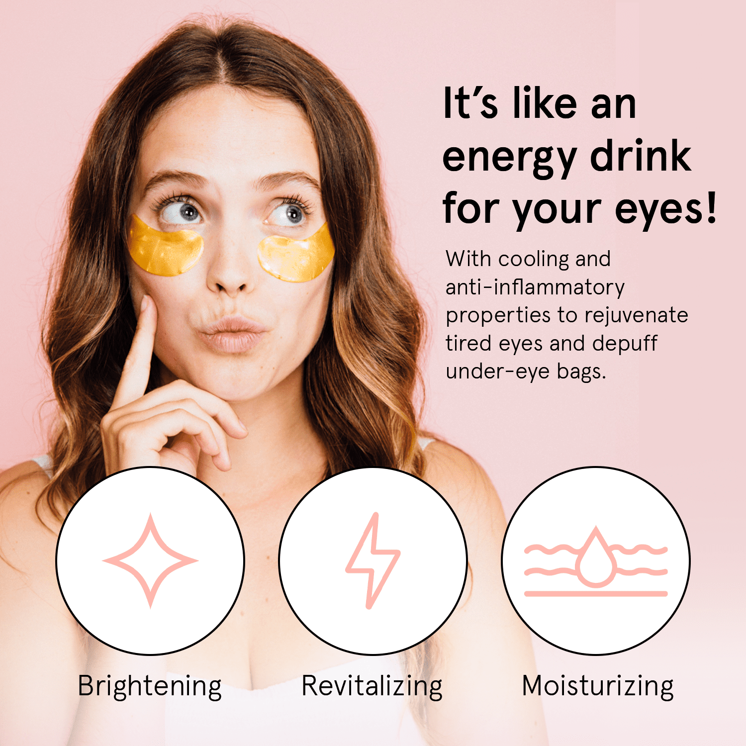 Grace & Stella Energizing Under Eye Mask - Gold 6 Pairs - Gel Eye Patches for Dark Circles, Puffy Eyes, Wrinkles, Undereye Bags