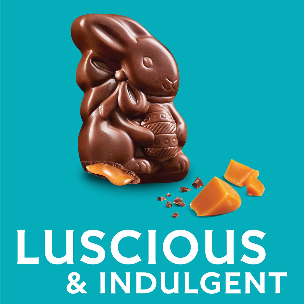 GHIRARDELLI Easter Milk Chocolate Candy Bunnies with Caramel Filling, 4.14 oz Bag