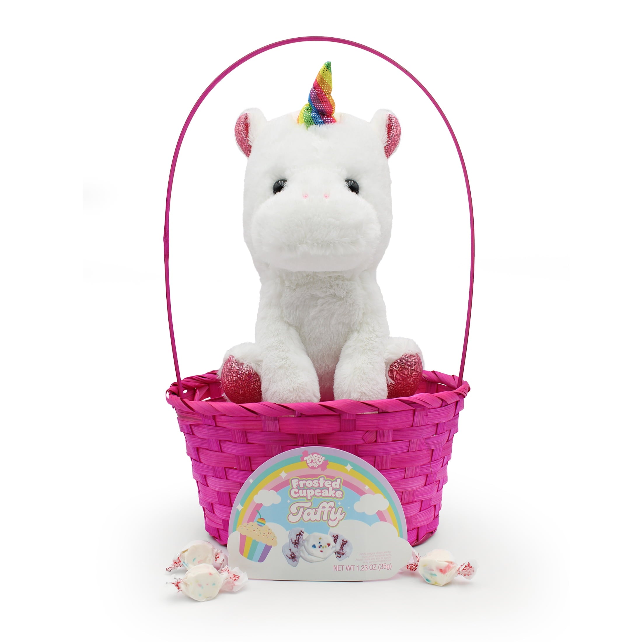 Unicorn Plush Prefilled Easter Basket, by Megatoys