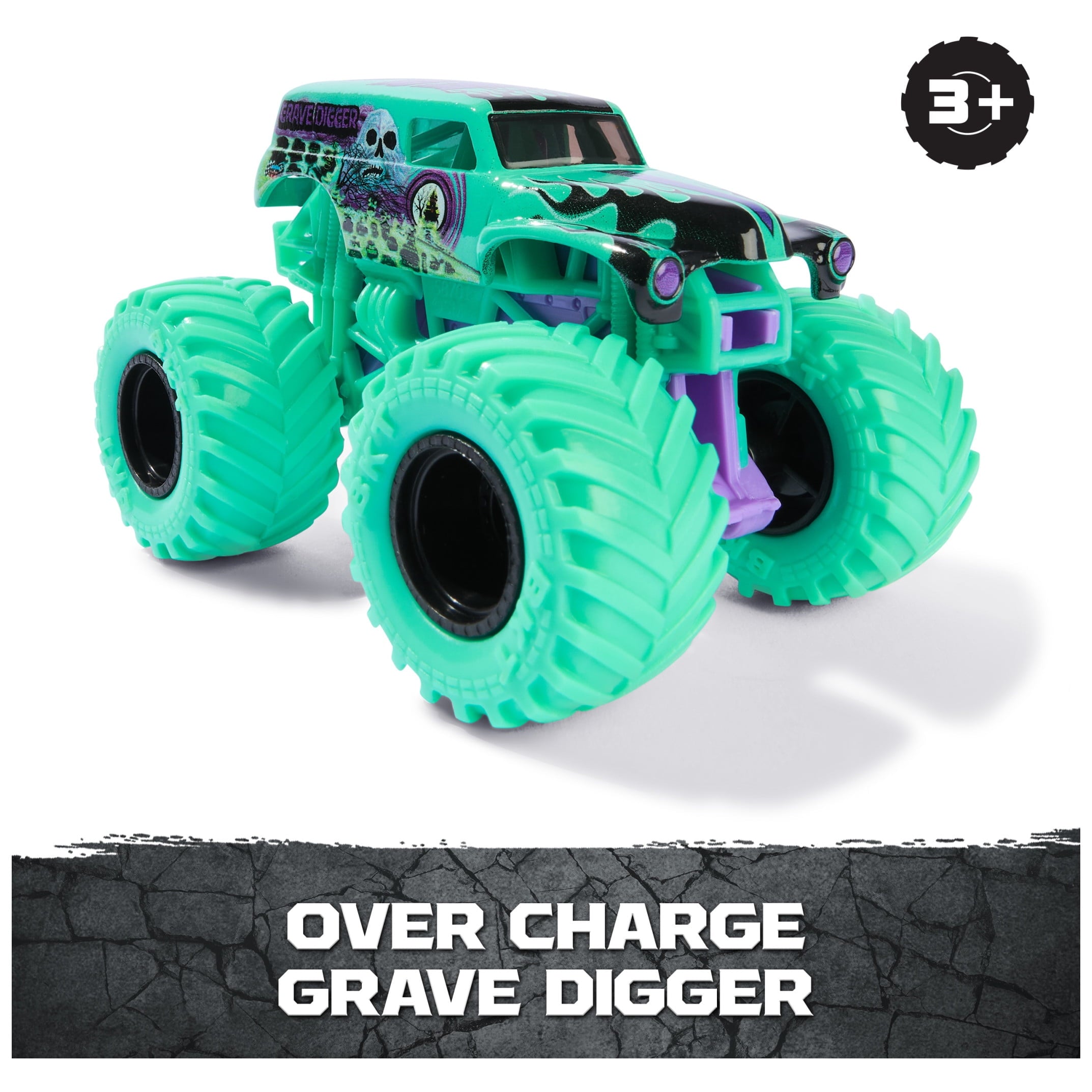 Monster Jam, Official Grave Digger Monster Truck, Die-Cast Vehicle, 1:64 Scale, Kids Toys for Boys Ages 3 and up