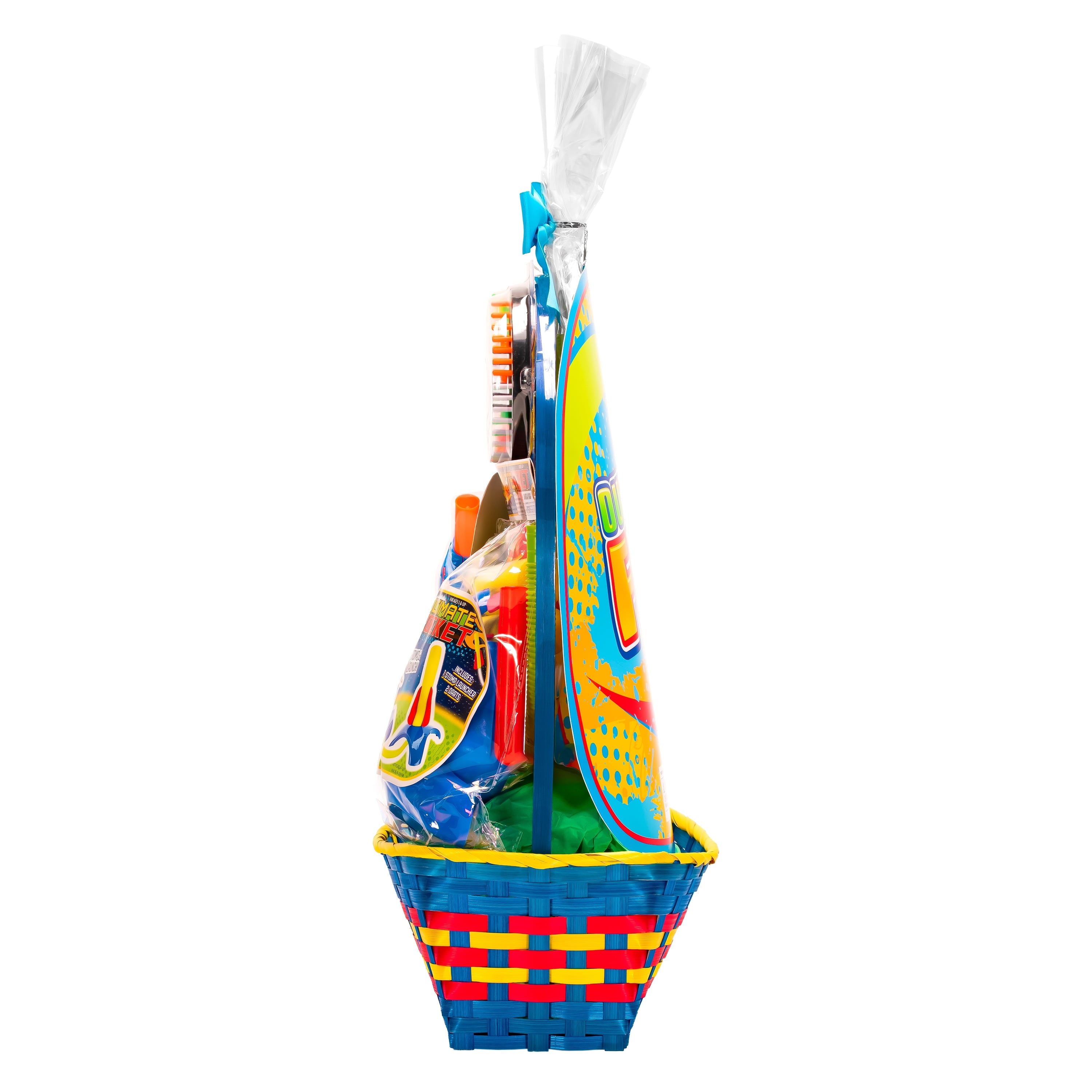 Prefilled Blue Rocket Dart Easter Basket Gift Set, by Wondertreats