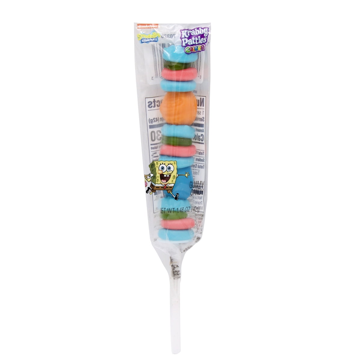 Frankford Nickelodeon SpongeBob SquarePants Easter Krabby Patties Colors Gummy Candy Pop 1.31oz