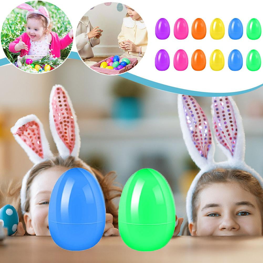 NOVELAR Assorted Color Plastic Easter Eggs, 2.36 in Long, Lightweight for Easy Handling, Ideal for Filling with Candy and Small Gifts for Celebrations
