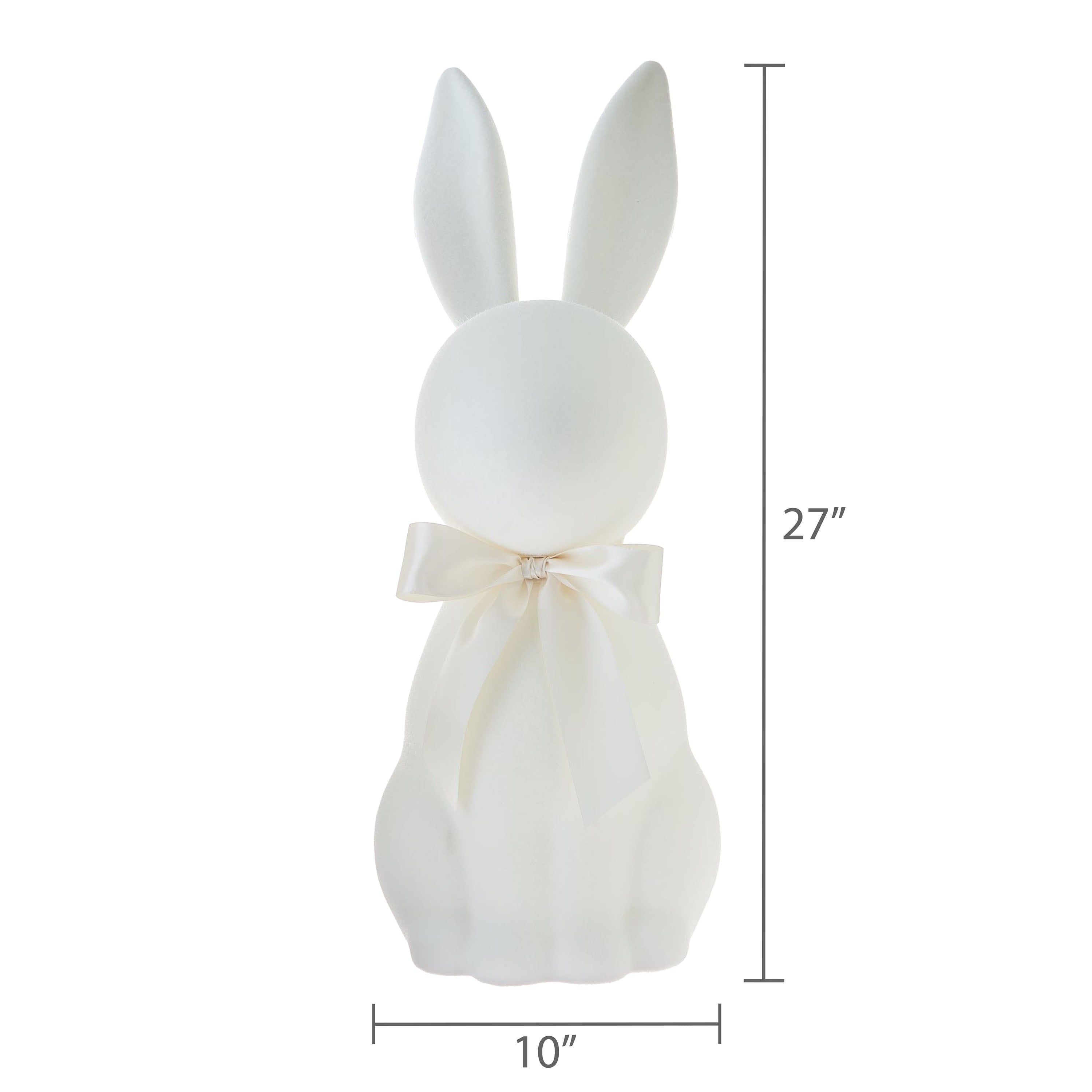 Flocked Bunny Tabletop Decoration, Ivory, 27", Easter by Way To Celebrate