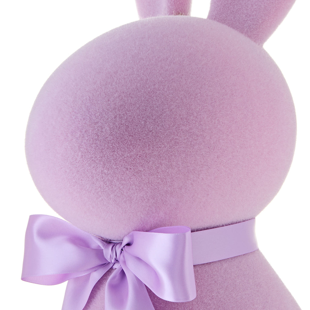 Flocked Bunny Tabletop Decoration, Purple, 27", Easter by Way To Celebrate
