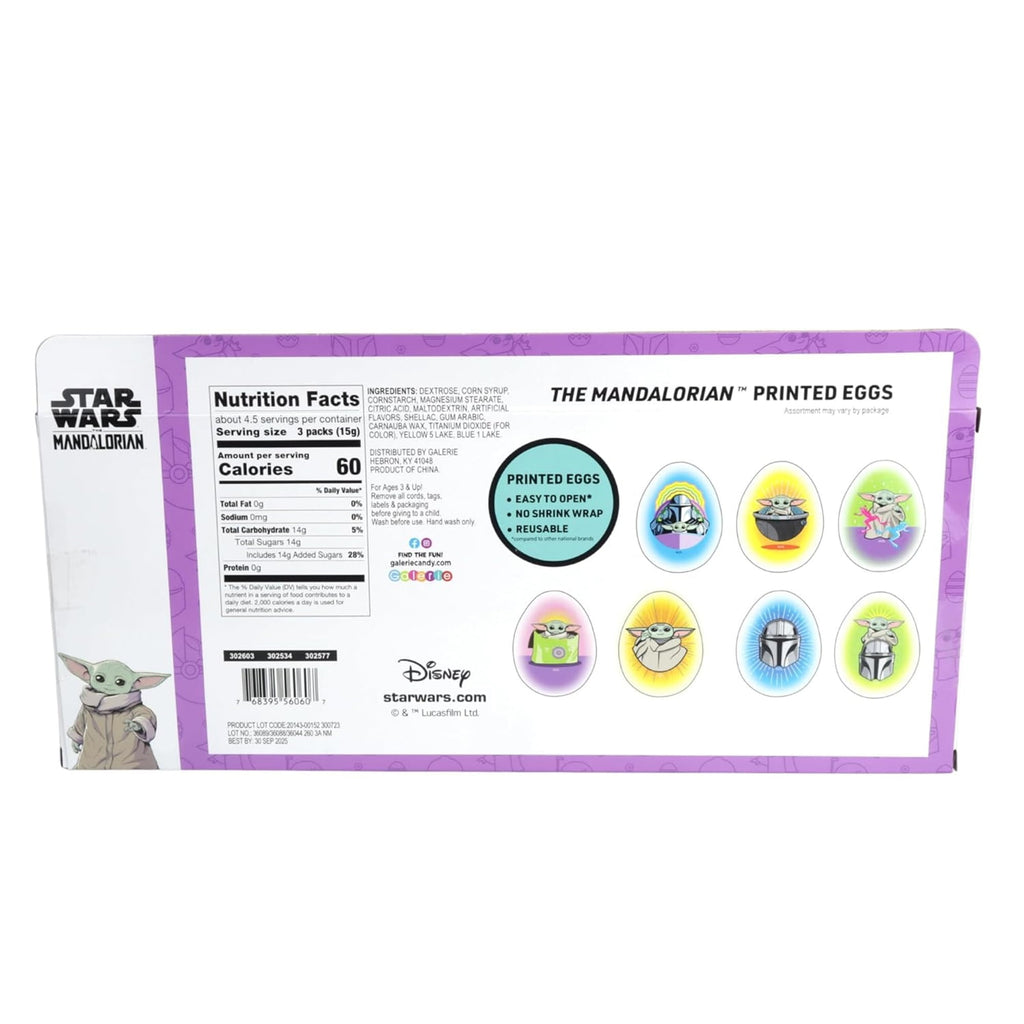 Star Wars Pre-Filled Printed Easter Eggs, Easter Egg Hunt Candy, Pack of 2, 2.74 Ounces per Box