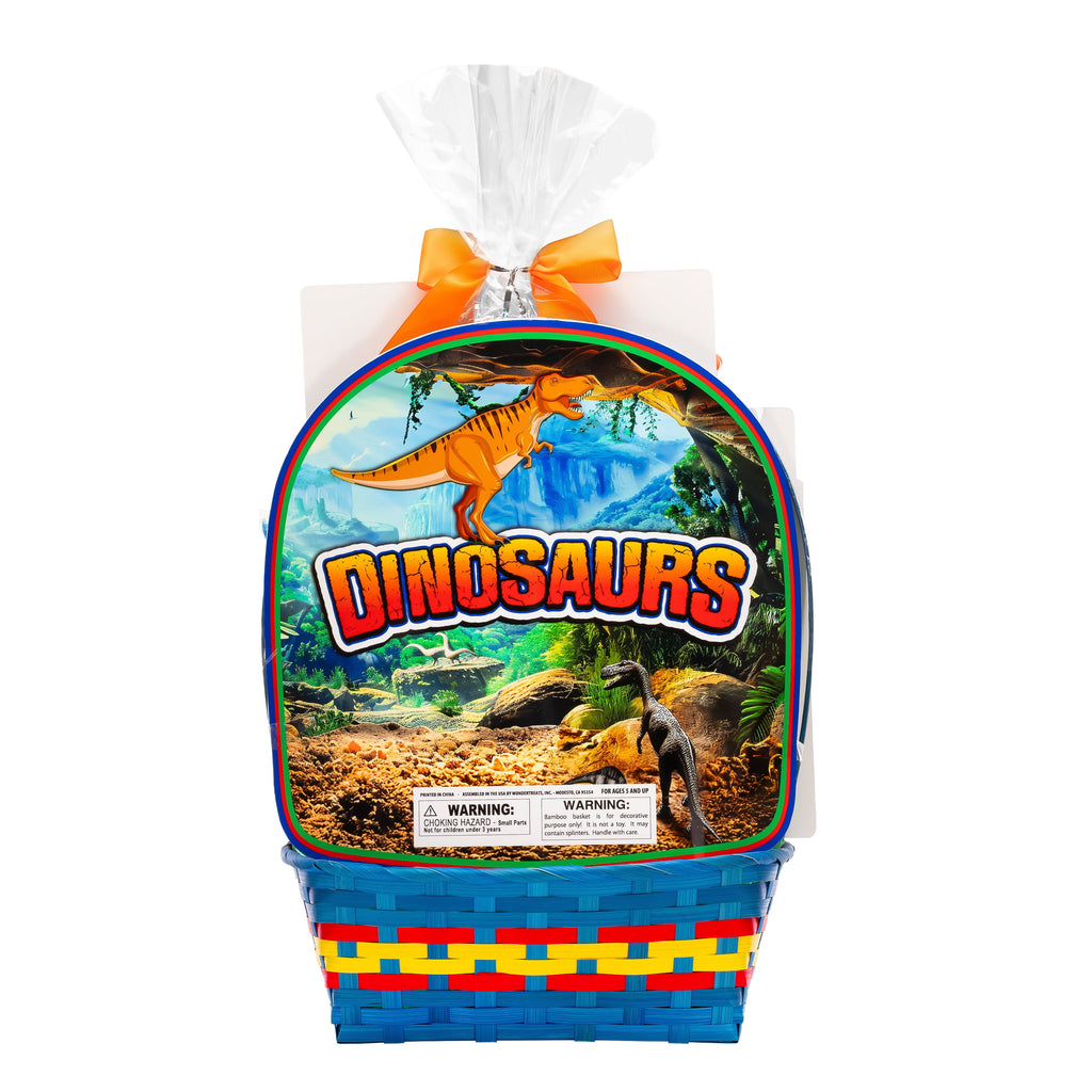 Prefilled Dino Action Toys Easter Basket Gift Set, by Wondertreats
