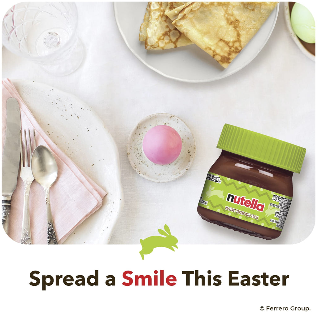 Nutella Hazelnut Spread, Perfect For Easter Baskets, Gifting and Celebrations, 1.05 oz Jar, Easter Basket Essential