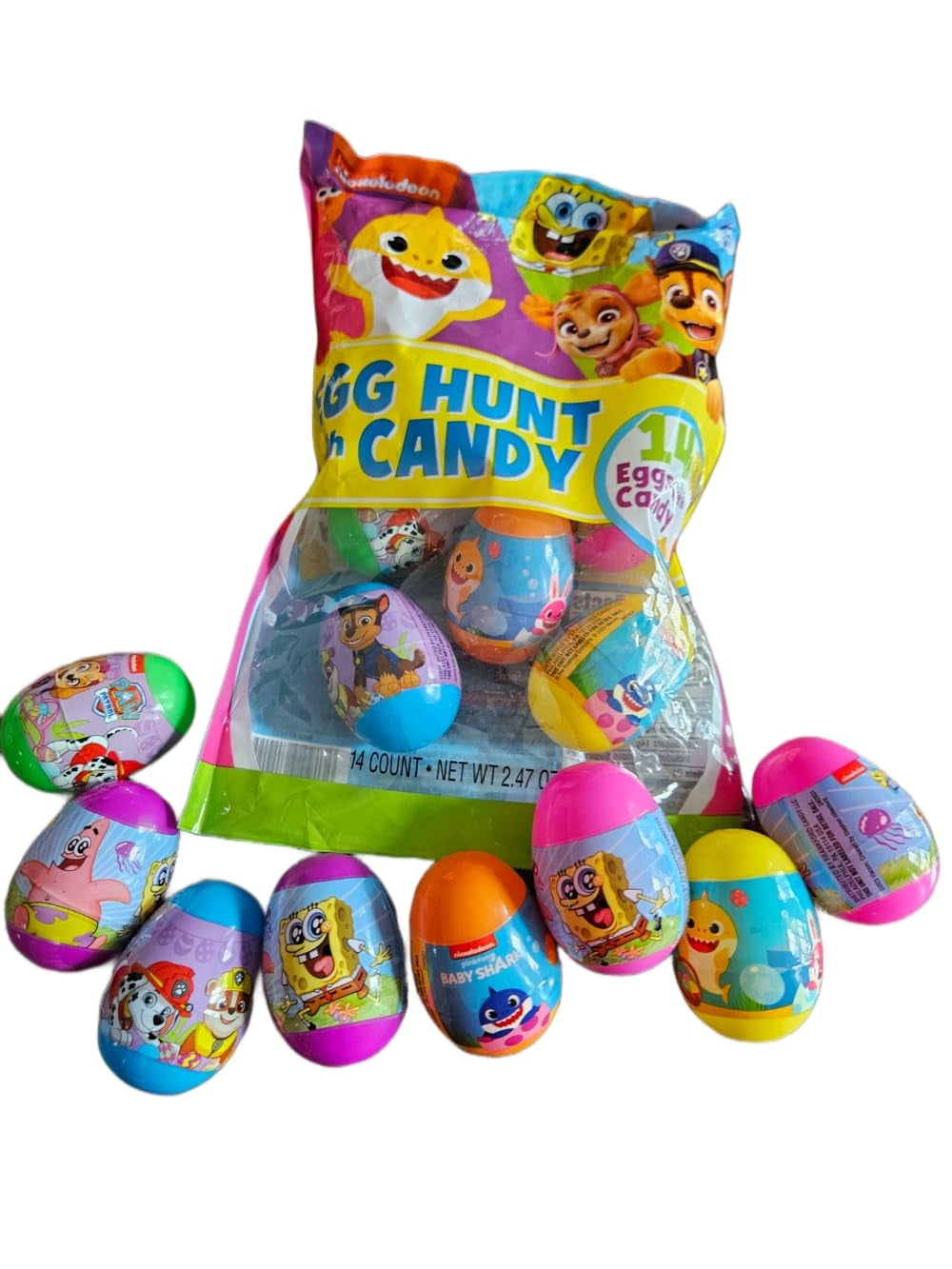 Easter Gift Basket for Kids, Candy Filled Eggs, Bunny Basket, Chocolate Candy, Pink Themed