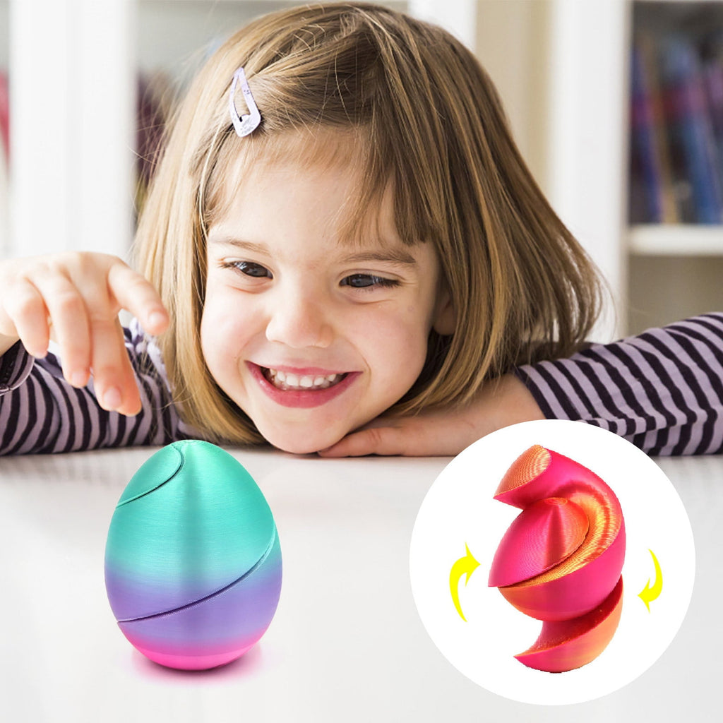 Easter Eggs, Spiral Fidget Easter Toy Egg Relax Anxiety Toy Basket Stuffer Filler, Gift for Family Travel Games Classroom Prize