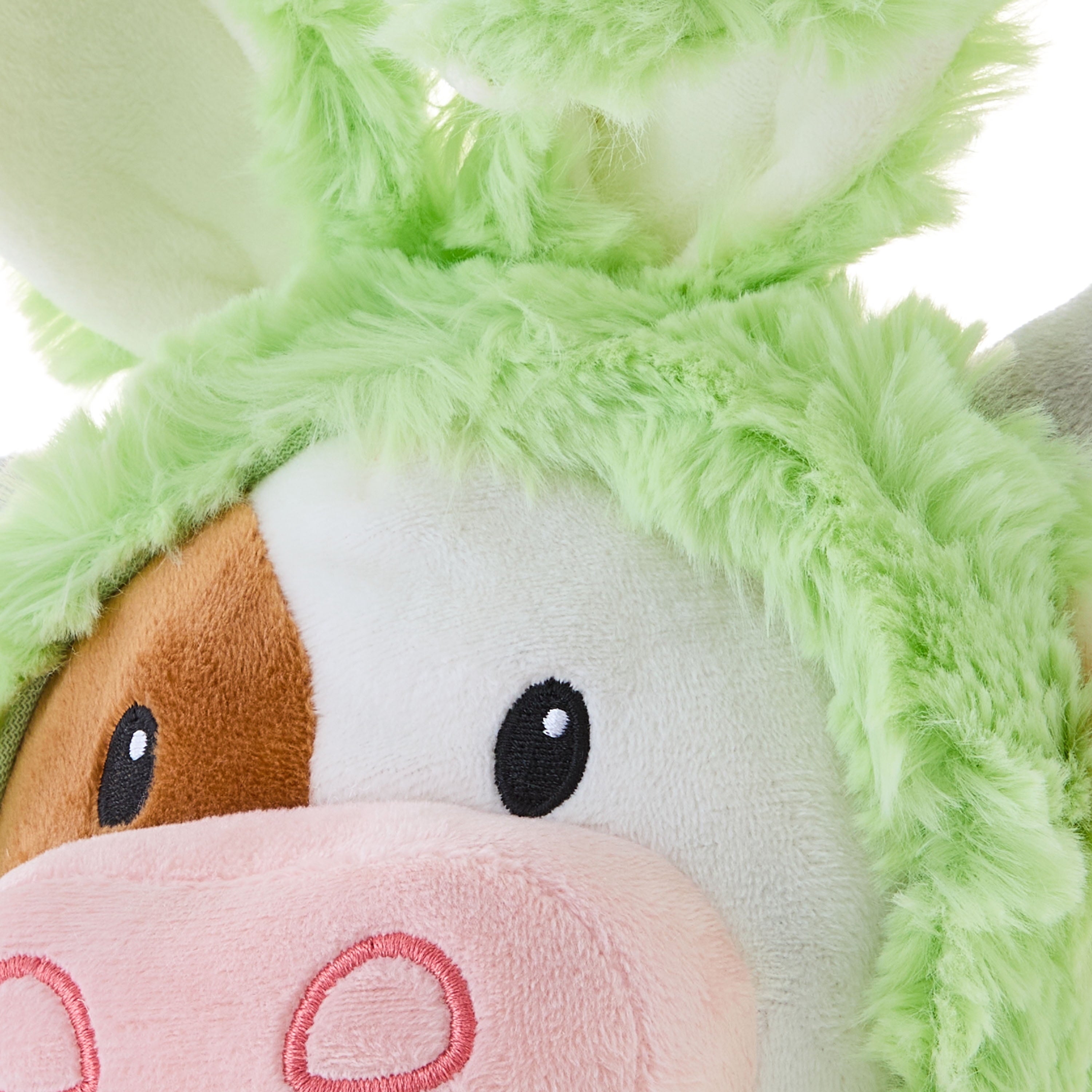 Longhorn Cow Plush in Bunny Hoodie, Green, 17", Easter by Way To Celebrate