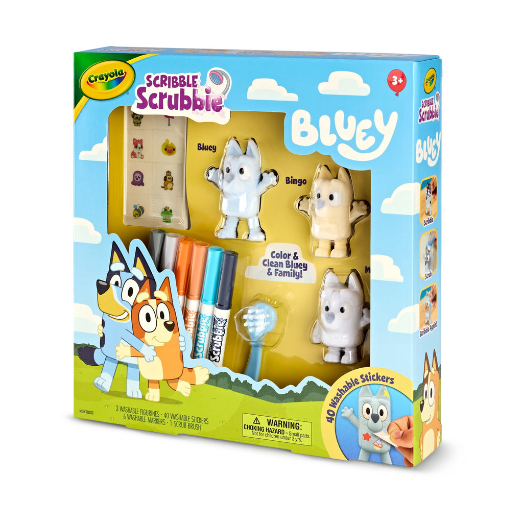 Crayola Bluey Scribble Scrubbie Pets Playset, 3 Count, Easter Basket Essentials, Bluey Toy, Arts and Crafts, Easter Gift for Toddlers, Ages 3+