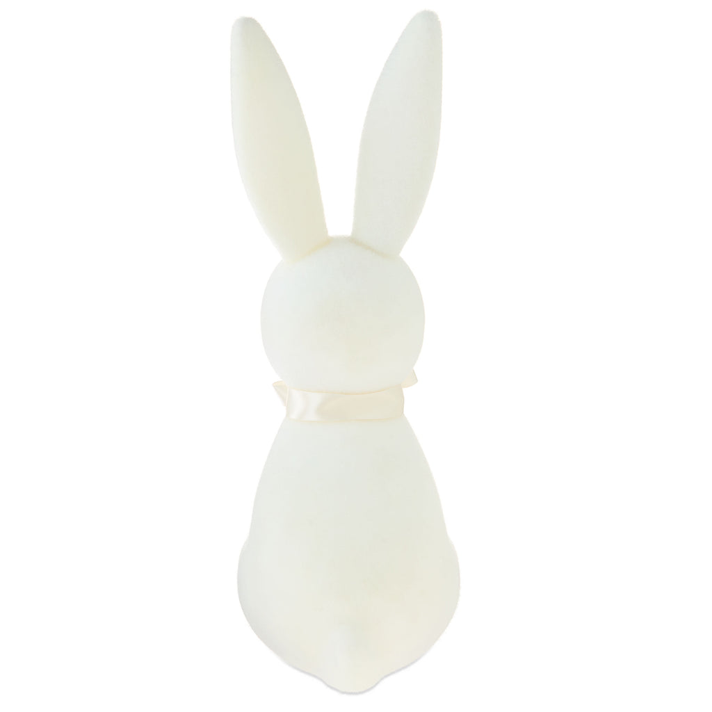 Flocked Bunny Tabletop Decoration, Cream, 16", Easter by Way To Celebrate
