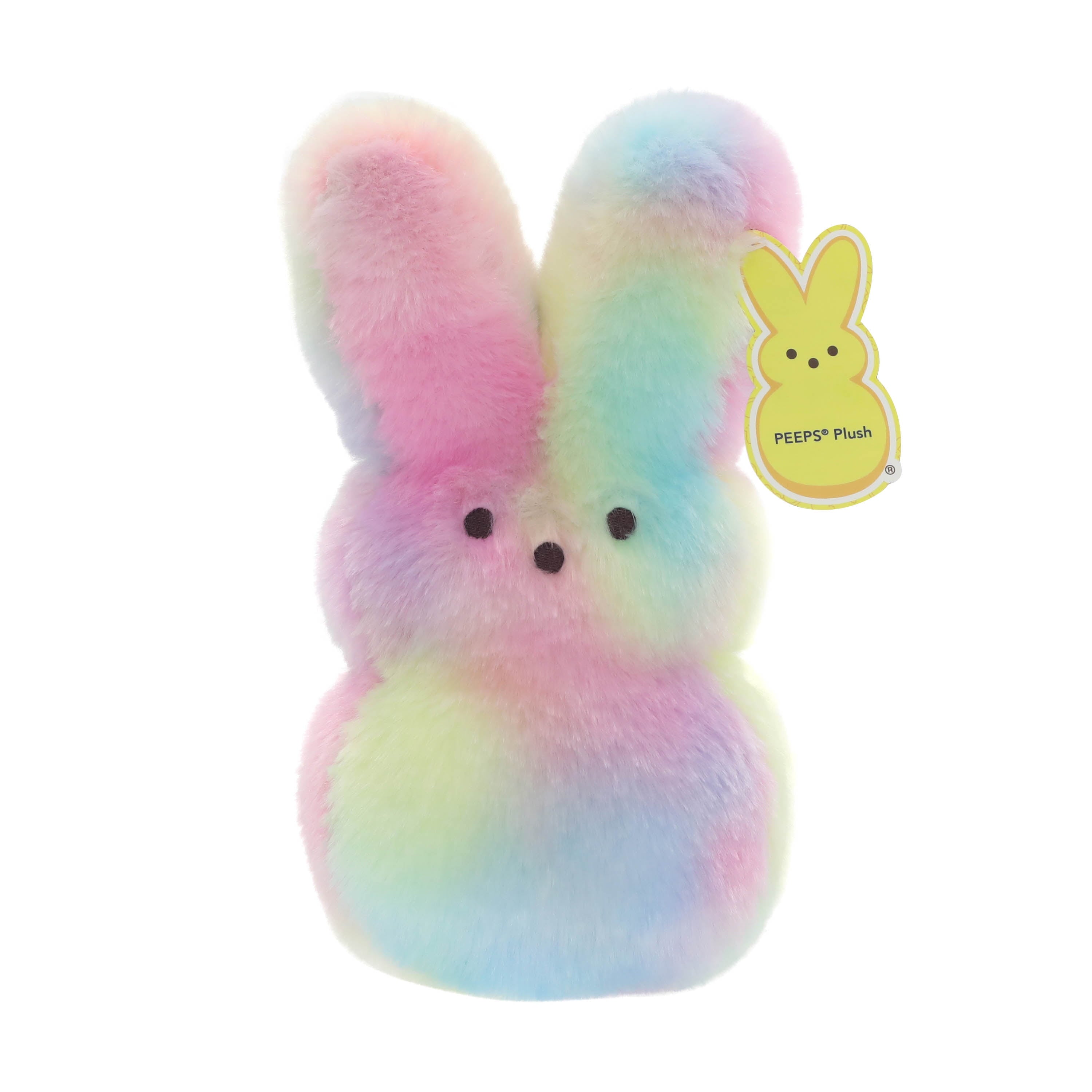 PEEPS® Rainbow Tie-Dye Bunny 9-Inch Plush Toy