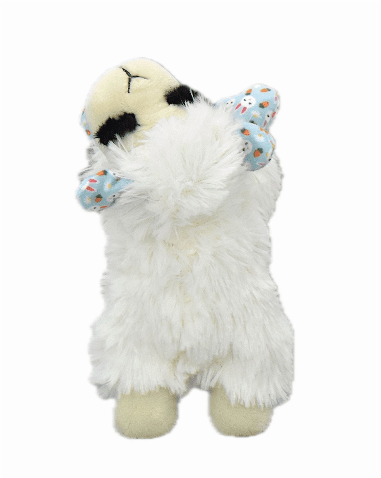 Multipet Easter Holiday Small Plush Lamb Chop 2 Pack Dog Toy with Squeaker, Festive Bunny Pattern on Ears and Paws