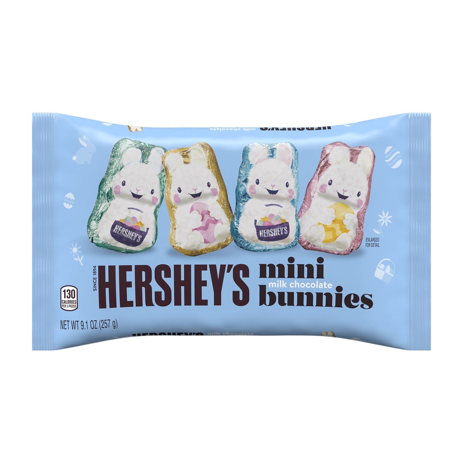 Hershey`s Milk Chocolate Mini Bunnies, Easter Candy Bag, 9.1 oz