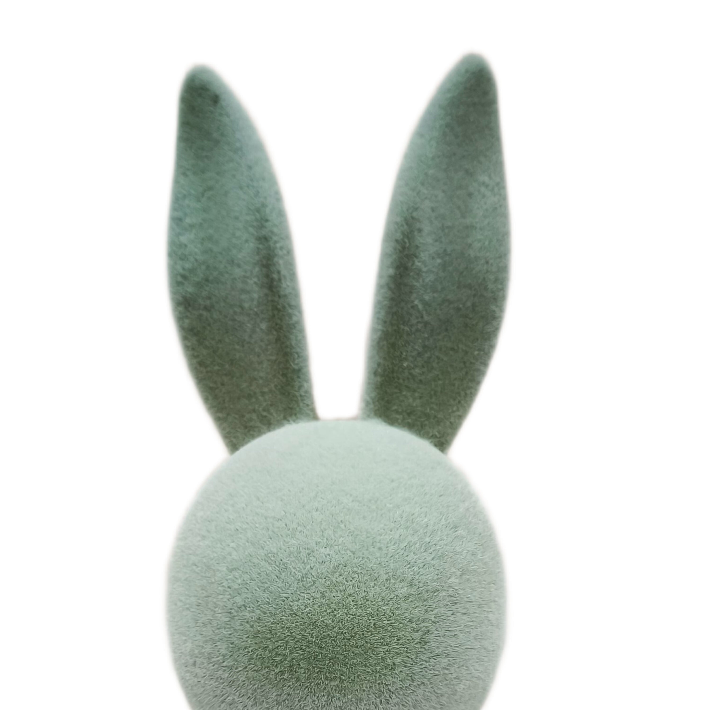Flocked Bunny Tabletop Decoration, Green, 16", Easter by Way To Celebrate