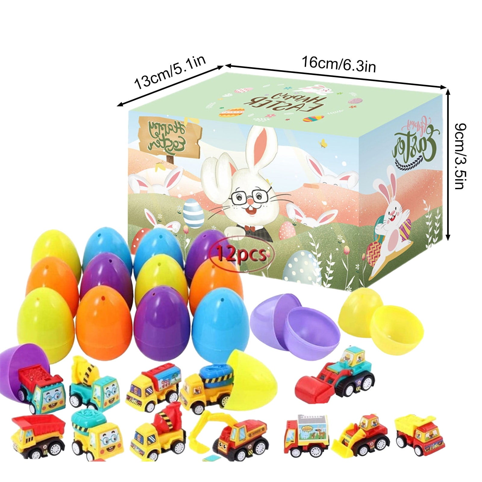 MeetYTOYS 24 Pack Prefilled Easter Eggs -Christmas Gifts Toy Filled Bulk Plastic Eggs for Kids, Bulk Prefilled Easter Eggs Toys