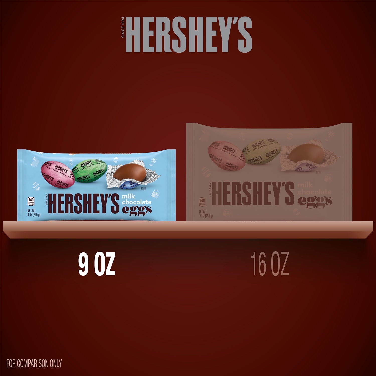 Hershey's Milk Chocolate Eggs Easter Candy, Bag 9 oz