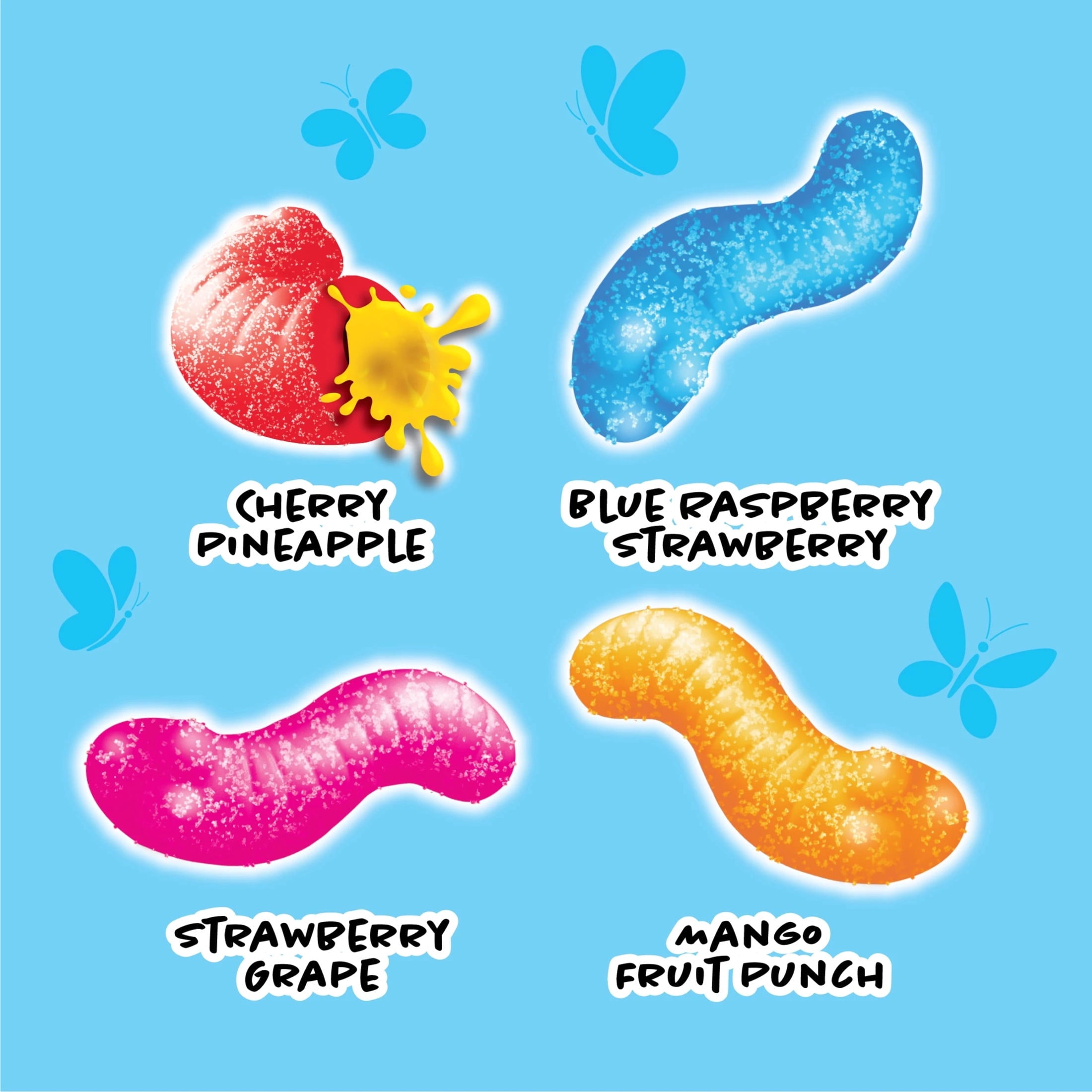 Trolli Easter Sour Bursting Crawlers, Springtime Easter Candy, 3 oz