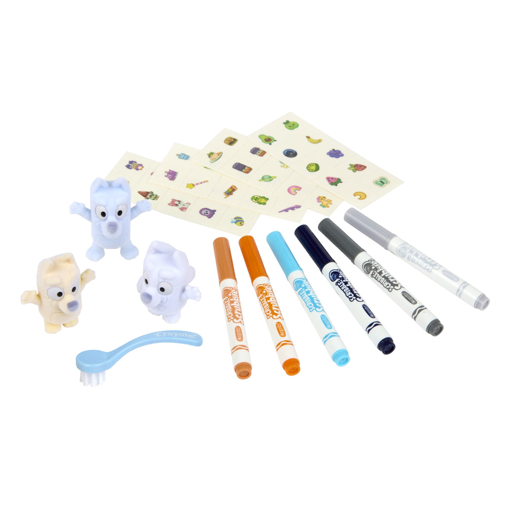 Crayola Bluey Scribble Scrubbie Pets Playset, 3 Count, Easter Basket Essentials, Bluey Toy, Arts and Crafts, Easter Gift for Toddlers, Ages 3+