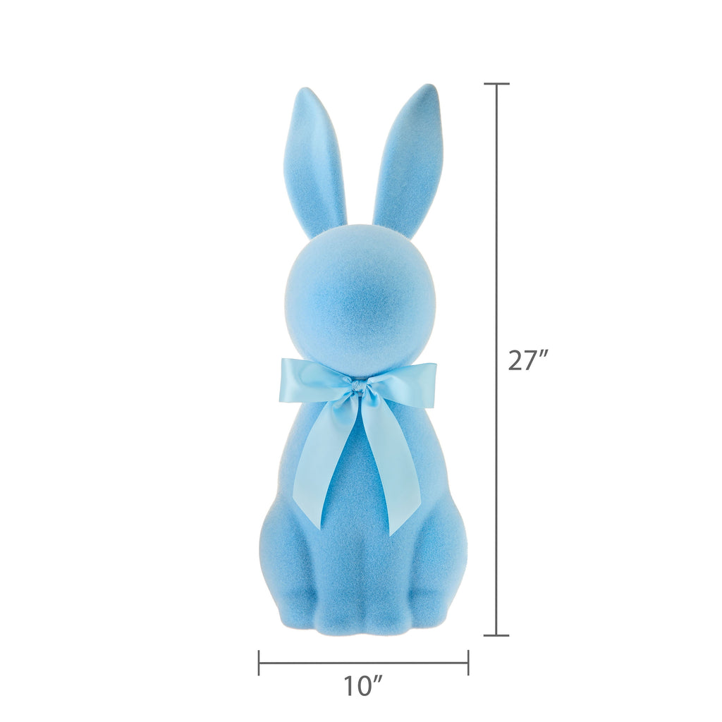 Flocked Bunny Tabletop Decoration, Blue, 27", Easter by Way To Celebrate