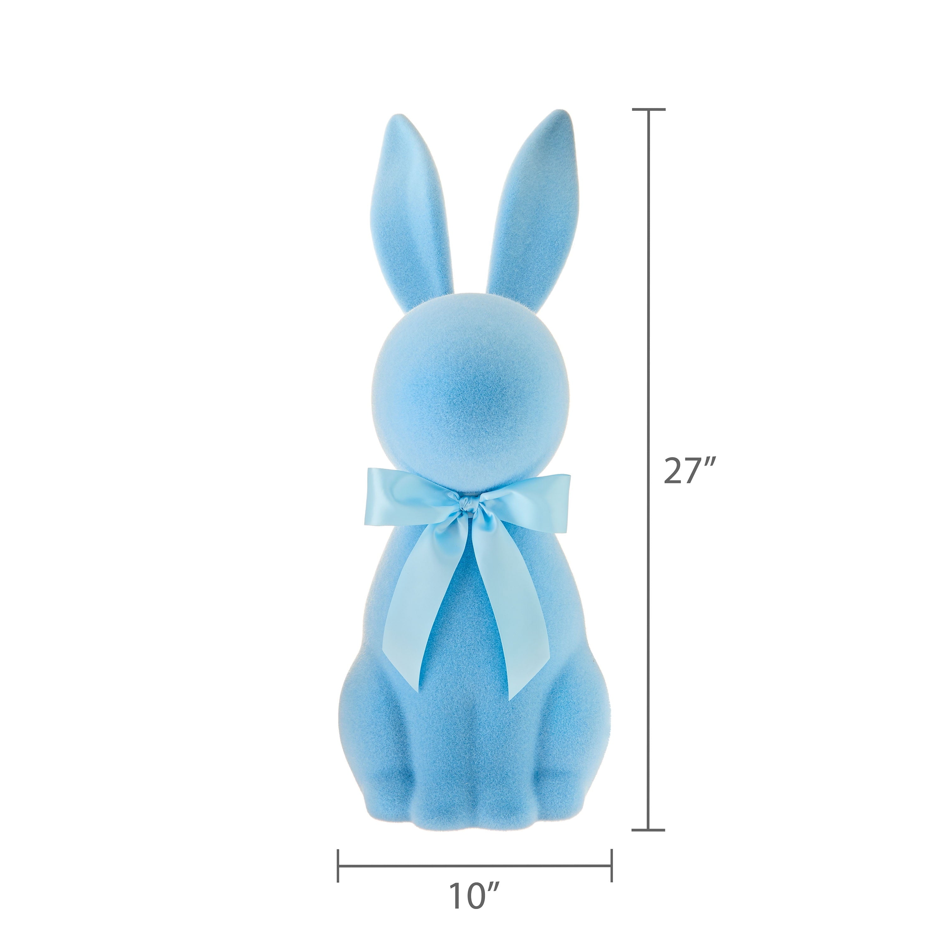 Flocked Bunny Tabletop Decoration, Blue, 27", Easter by Way To Celebrate