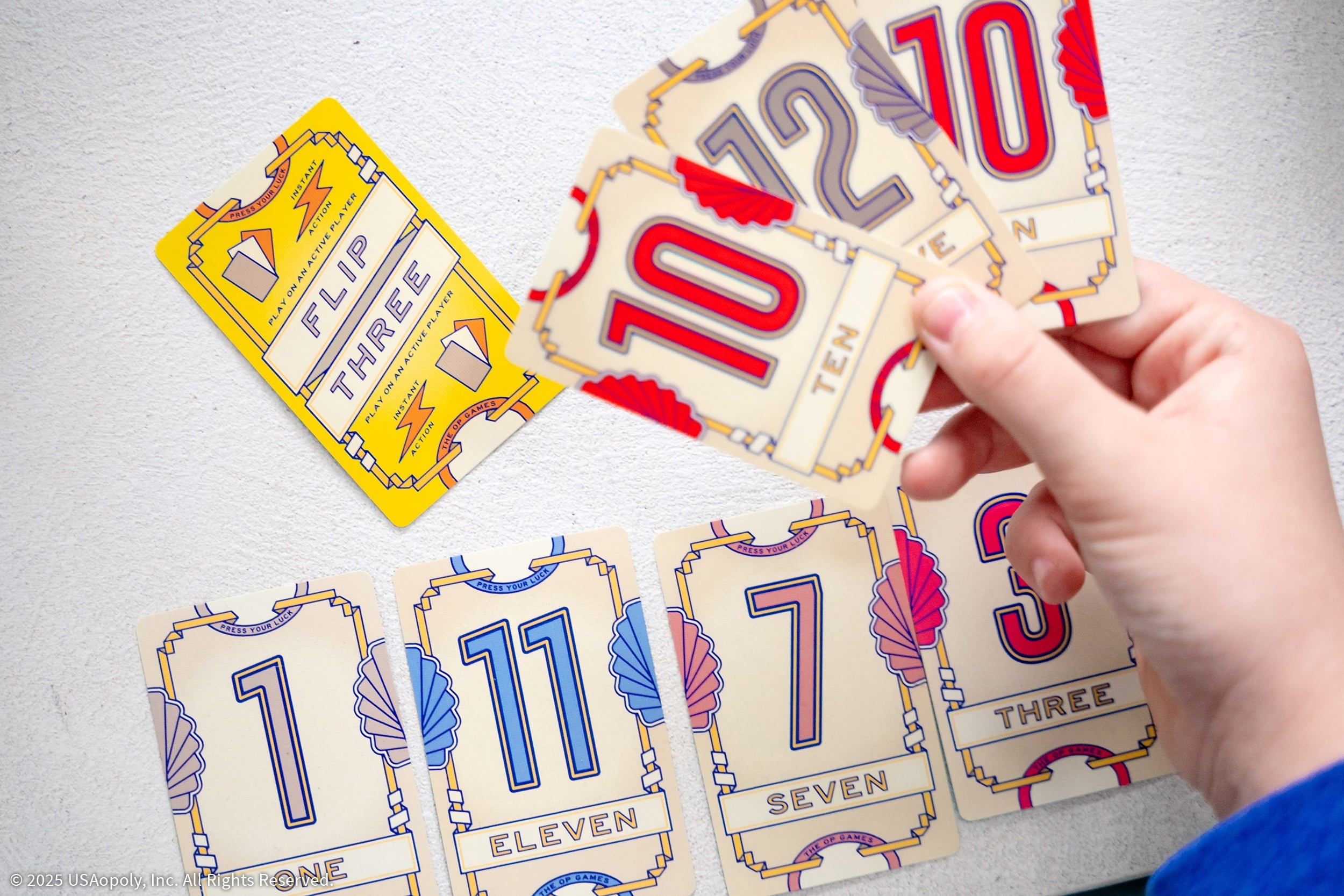 Flip 7, The Ultimate Blend of Press Your Luck and Strategy, Fast-Paced Addictive Card Game, Quick to Learn and Easy to Teach, Perfect for Game Nights, 3+ Players, Ages 8 & Up, by USAopoly