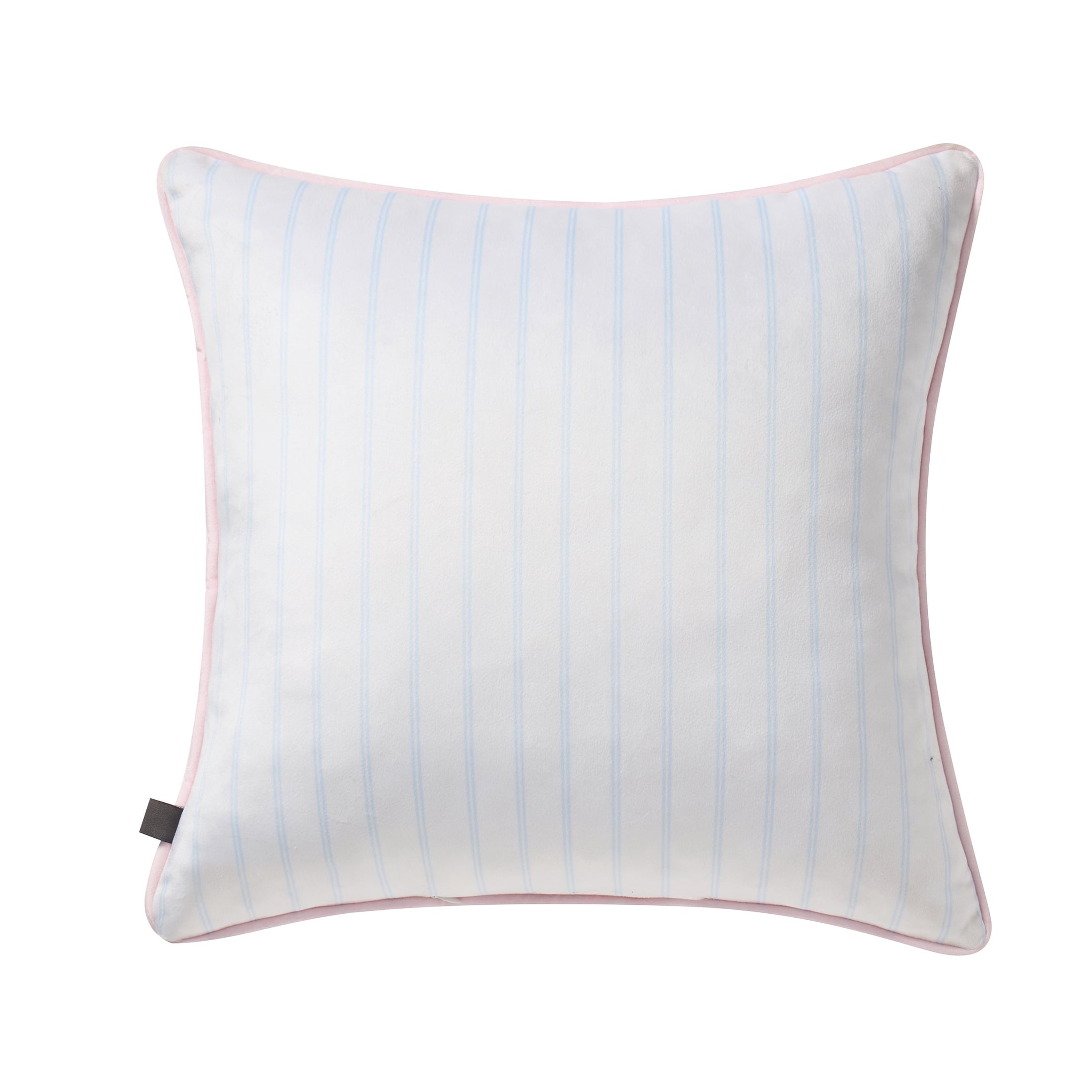 18" x 18" White/Multi Floral Bunny Decorative Pillow, by My Texas House