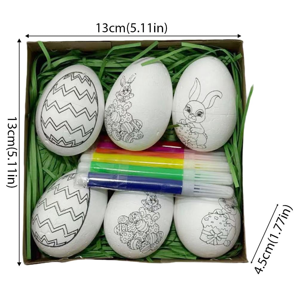DIY Easter Egg Coloring Kit, 6 Pcs, 13×4.5×13cm, Lightweight and Gift - Ready for Easter Decor