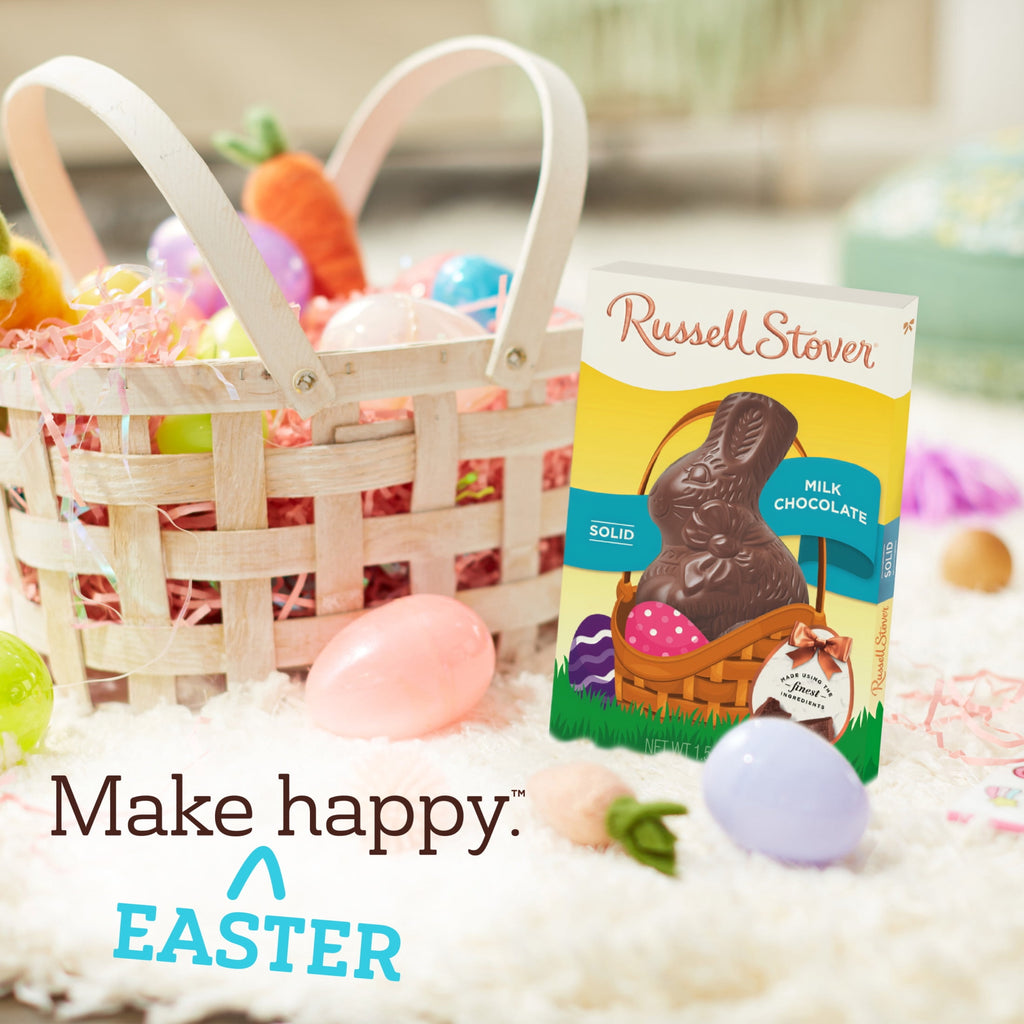 RUSSELL STOVER Easter Bunny Solid Milk Chocolate Rabbit, 1.5 oz