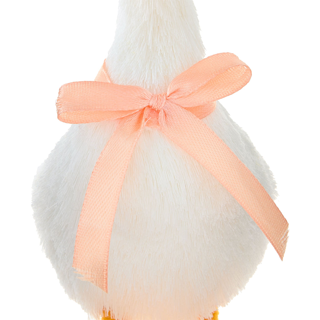 Duck Tabletop Decoration, White and Peach, 6.5", Easter by Way To Celebrate