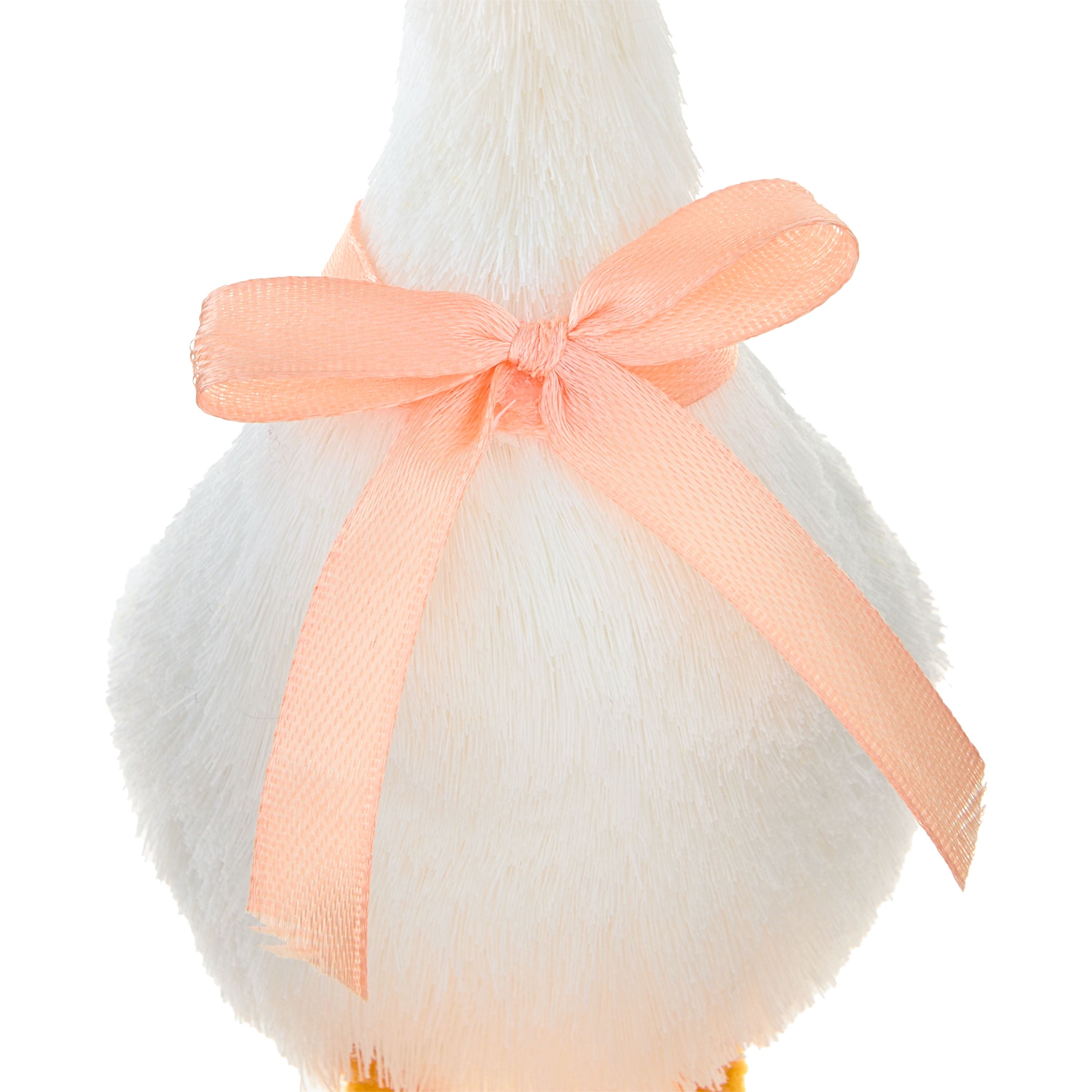 Duck Tabletop Decoration, White and Peach, 6.5", Easter by Way To Celebrate