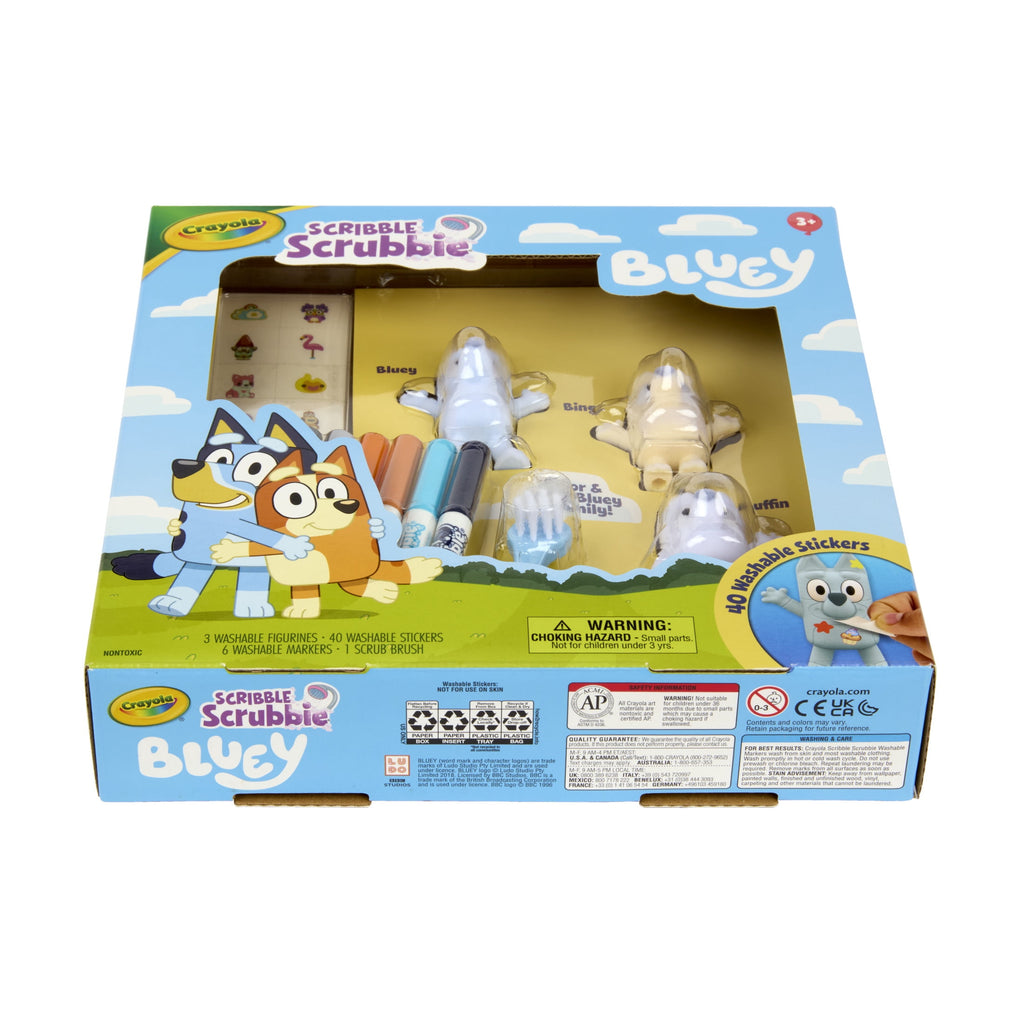 Crayola Bluey Scribble Scrubbie Pets Playset, 3 Count, Easter Basket Essentials, Bluey Toy, Arts and Crafts, Easter Gift for Toddlers, Ages 3+