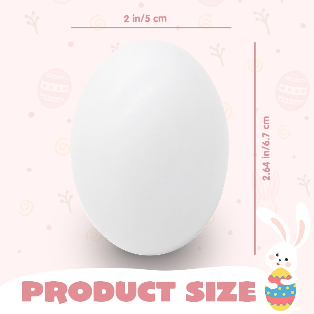 Joyfy 18 Pcs Easter Egg,White Wooden Eggs, Life Size Plain Decorating Eggs for Kids Easter DIY Paint Your Own Egg Decor,Easter Craft,Easter Eggs Hunt,Easter Basket Stuffers,School Activities Supplies