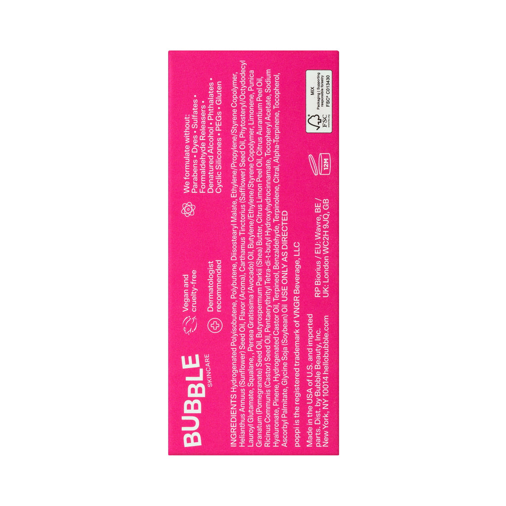 BUBBLE x poppi Talk Back Strawberry Lemon Lip Serum, 4.5ML