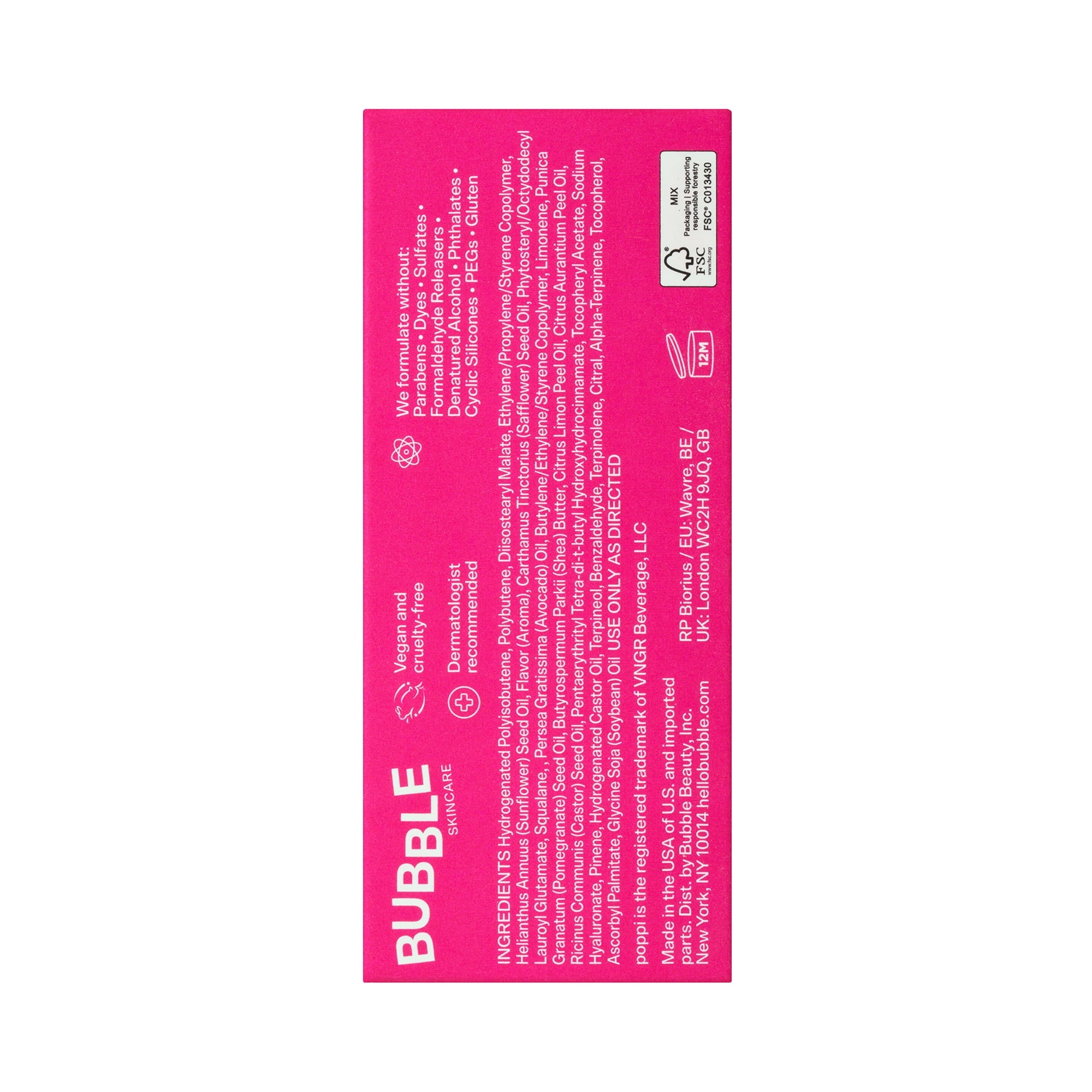 BUBBLE x poppi Talk Back Strawberry Lemon Lip Serum, 4.5ML