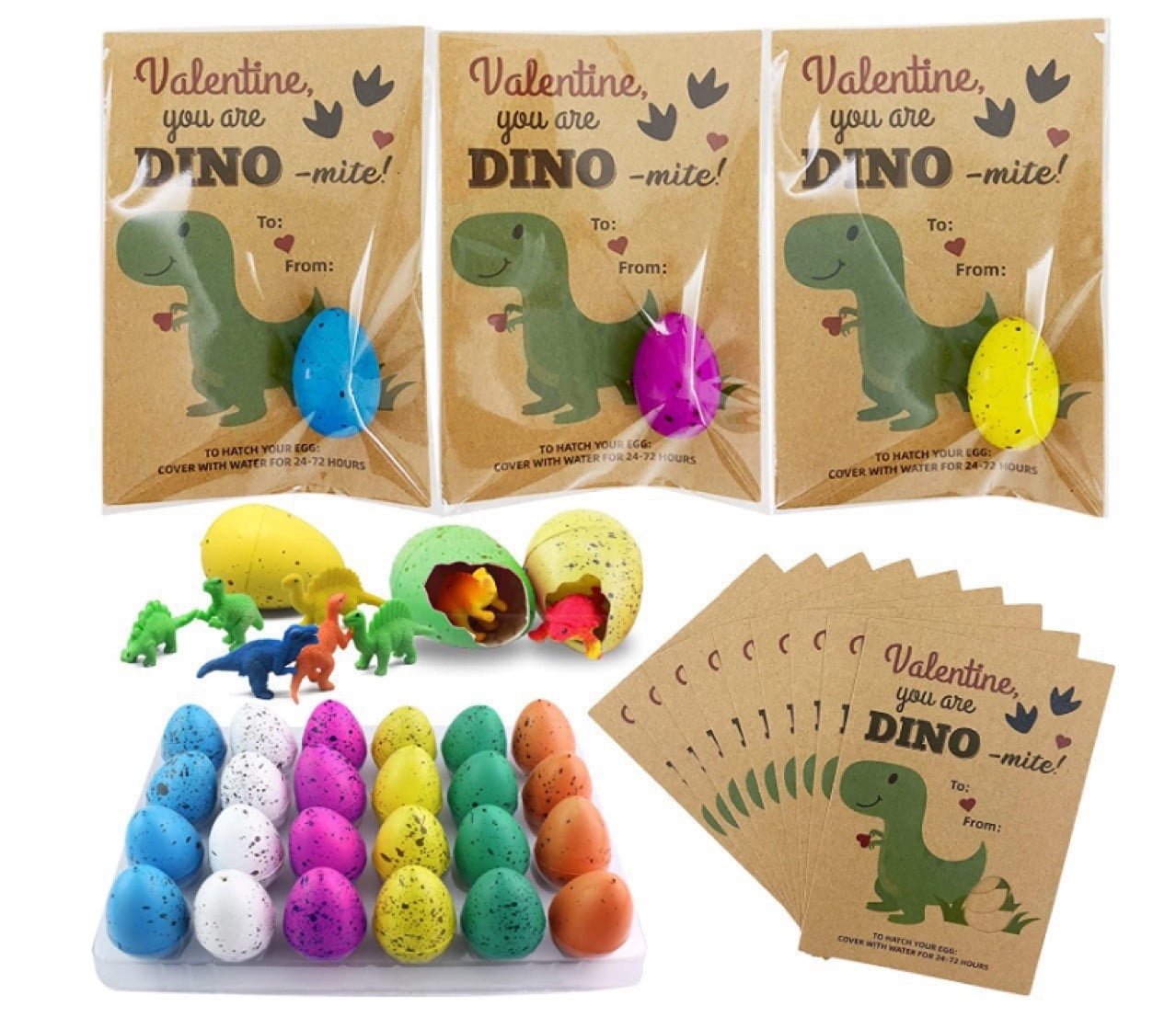 Tyidzon 10 Pcs Hatching Dinosaur Eggs, Easter Eggs Filled Toys for Kids, Dinosaur Toys Gifts for Easter Basket Stuffers, Egg Hunt Fillers and Party Favors