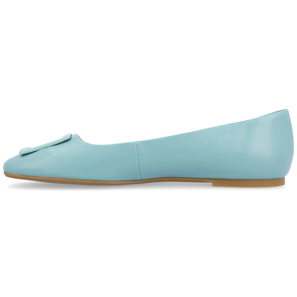 Journee Womens Zimia Ballet Slip On Square Toe Dress Flats