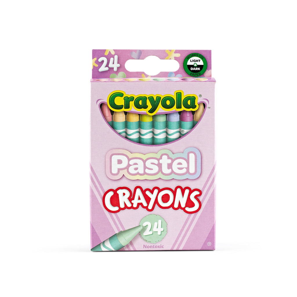 (3 pack) Crayola 24 Ct Pastel Crayons, School Supplies, Art Supplies, Creative Gifts for Kids Ages 3+