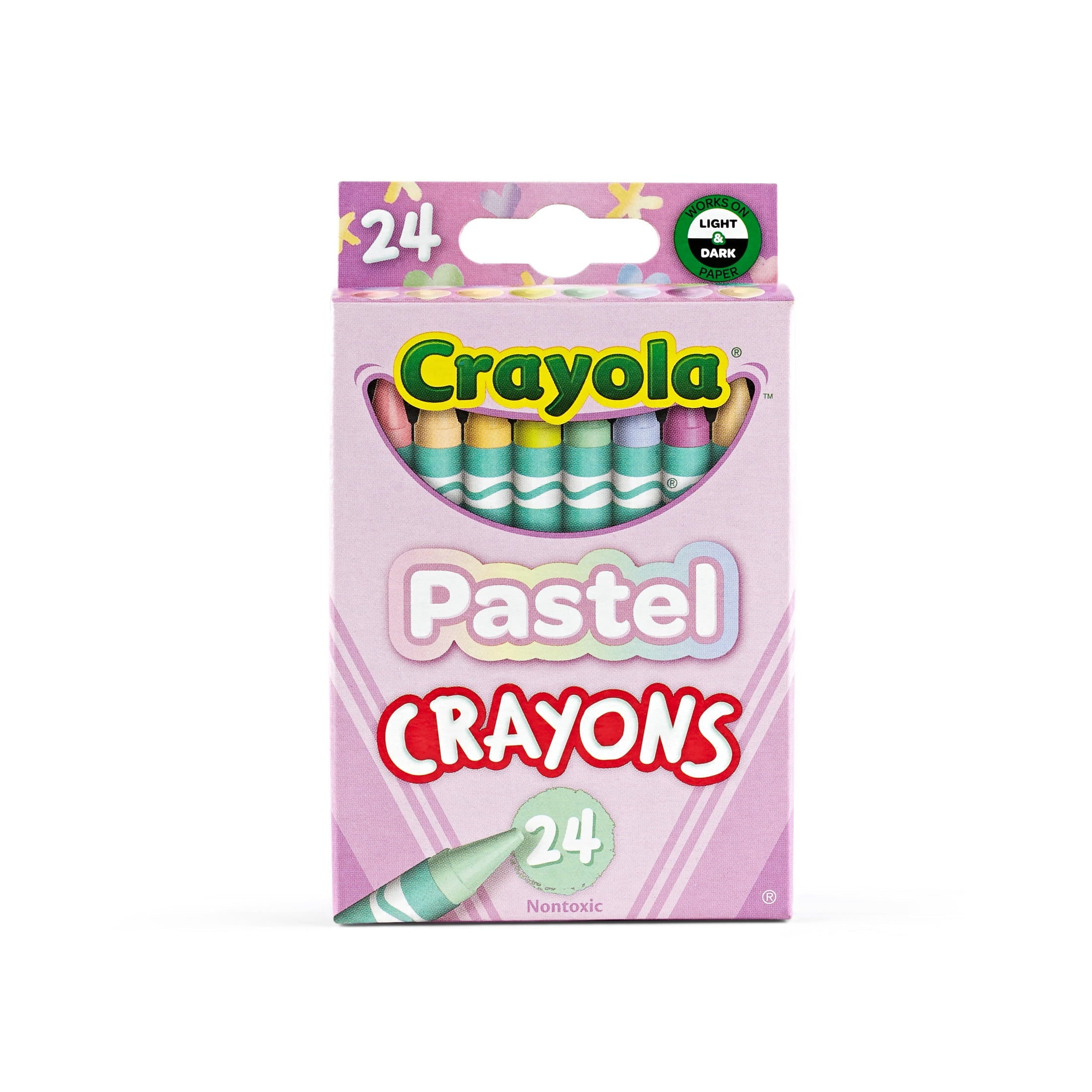(3 pack) Crayola 24 Ct Pastel Crayons, School Supplies, Art Supplies, Creative Gifts for Kids Ages 3+