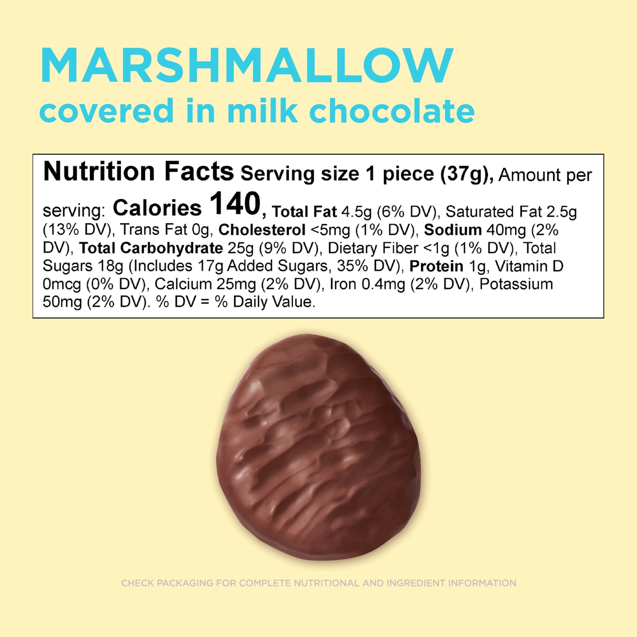 RUSSELL STOVER Easter Marshmallow Milk Chocolate Candy Easter Egg, 1.3 oz.