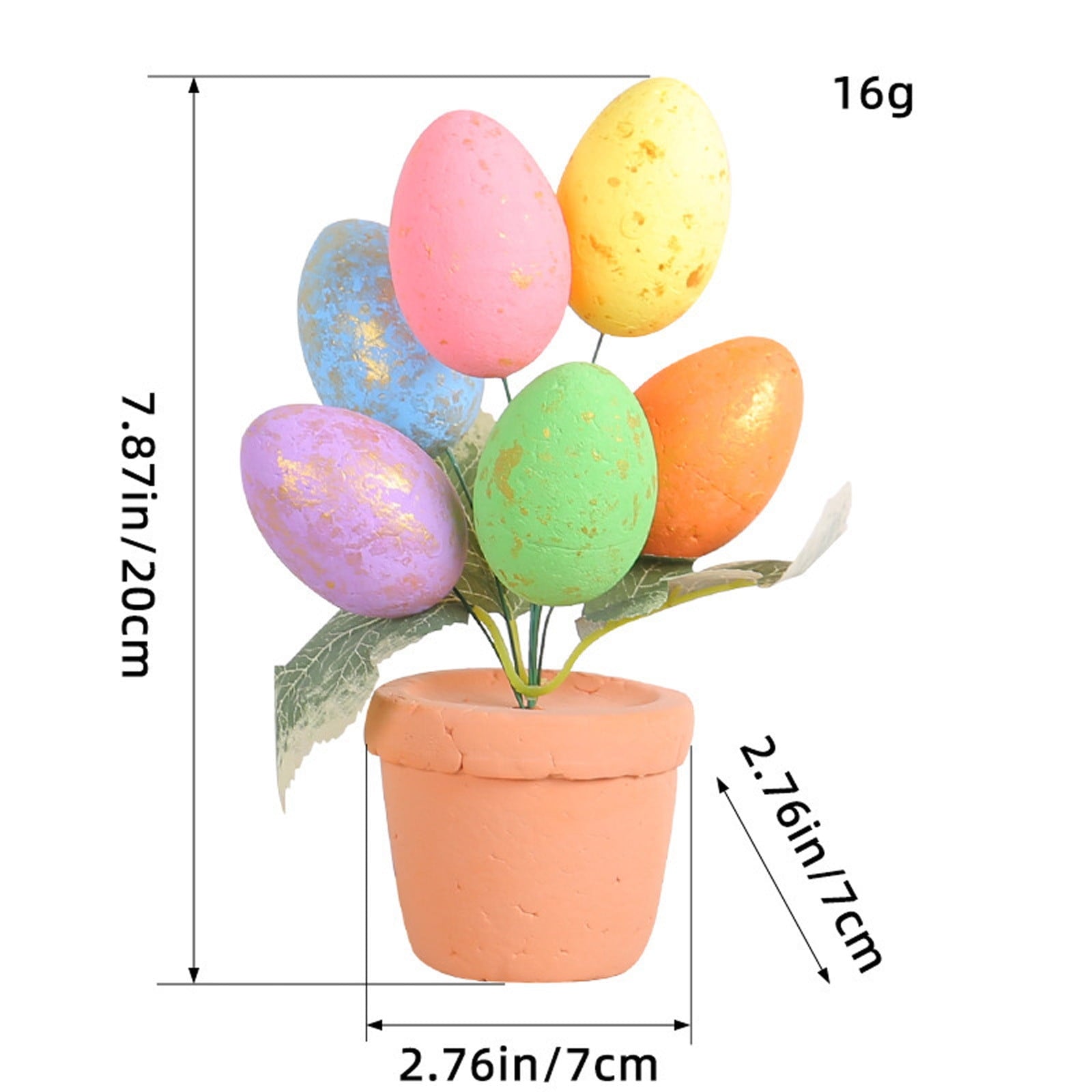 Chmadoxn Easter Egg for Easter Party Decorations, Easter Potted , Artificial Easter Eggs Potted Flower Egg Spotted Eggs, Easter Gifts