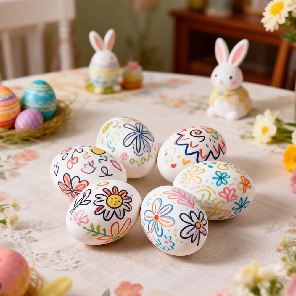 Joyfy 18 Pcs Easter Egg,White Wooden Eggs, Life Size Plain Decorating Eggs for Kids Easter DIY Paint Your Own Egg Decor,Easter Craft,Easter Eggs Hunt,Easter Basket Stuffers,School Activities Supplies