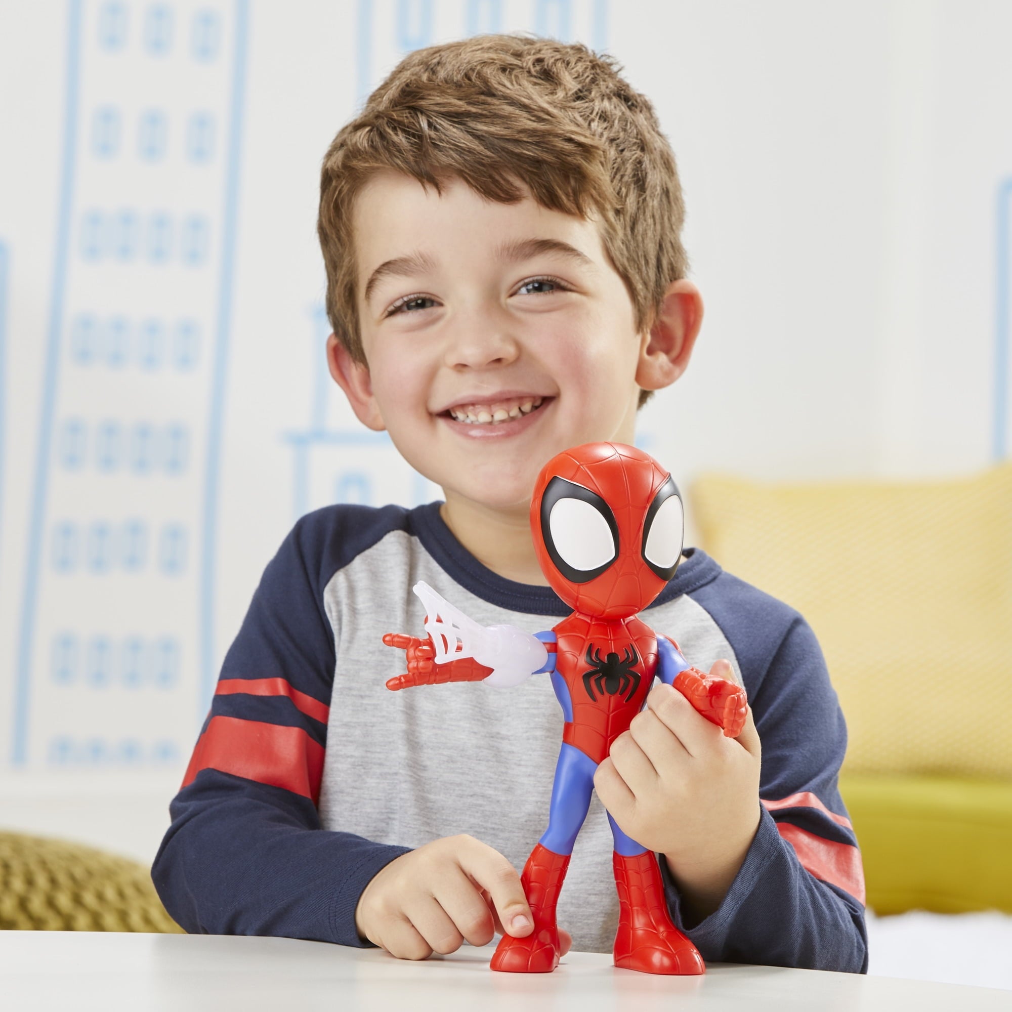 Marvel Spidey and His Amazing Friends Supersized Spidey Action Figure, Super Hero Toy