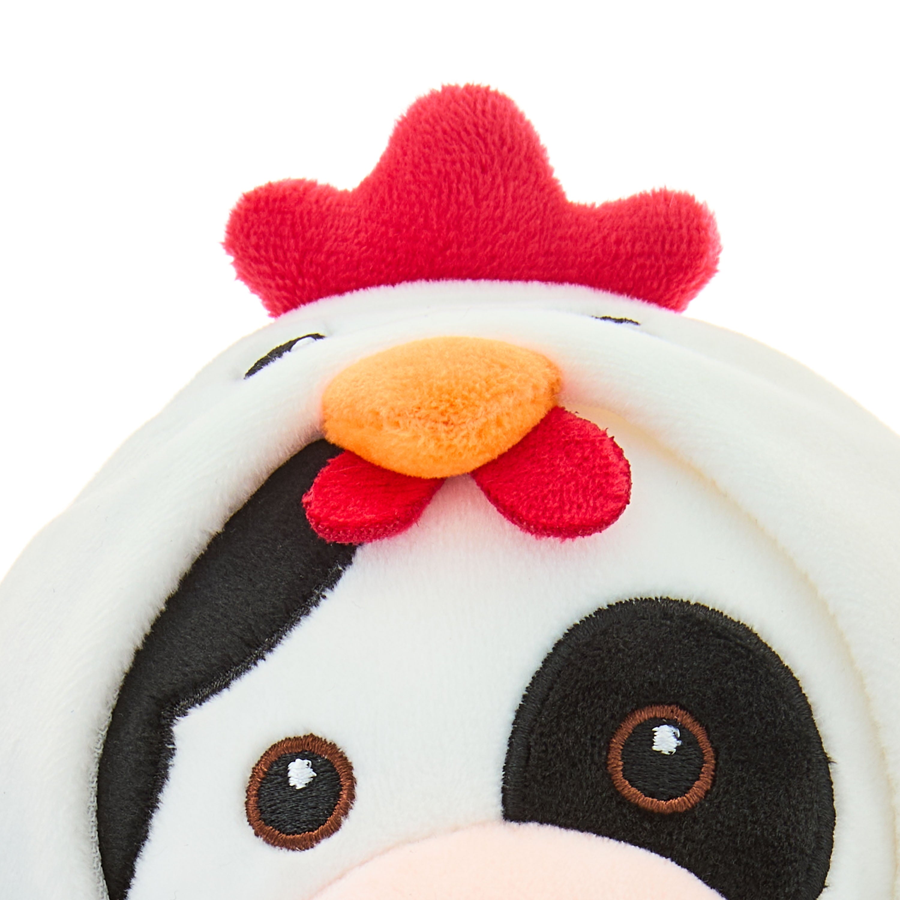 Small Cow with Chicken Costume Plush, Black and White, 10", Easter by Way To Celebrate