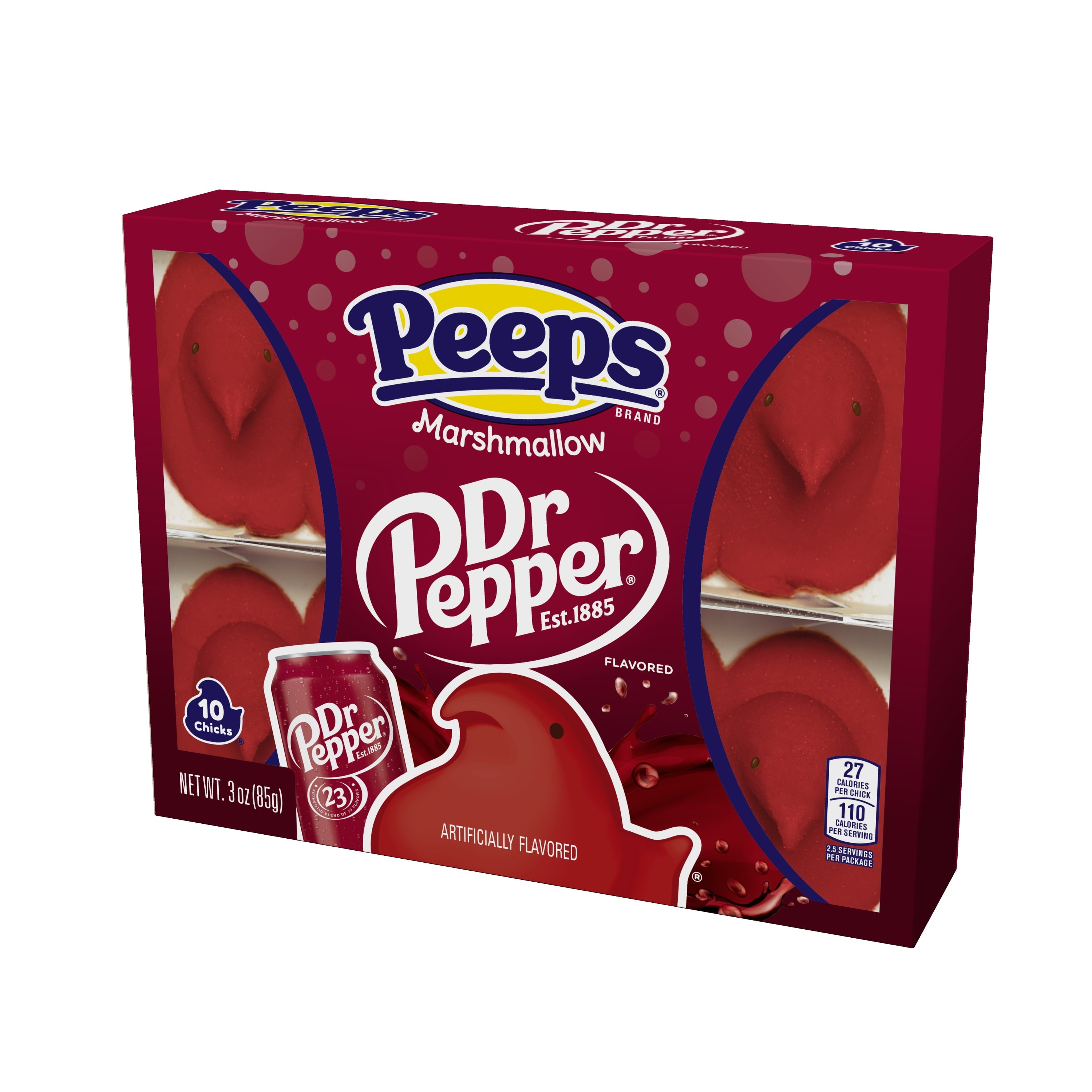 PEEPS, Dr Pepper Flavored Marshmallow Chicks, Easter Candy, 10ct (3.0oz)