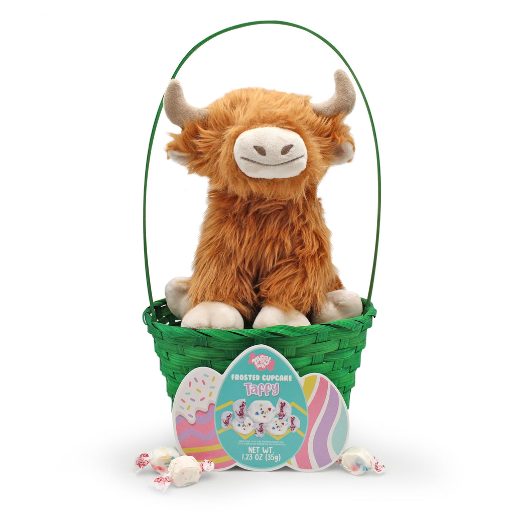 Longhorn Cow Plush Prefilled Easter Basket, by Megatoys